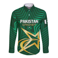 Custom Pakistan Cricket Long Sleeve Button Shirt The Boys In Green