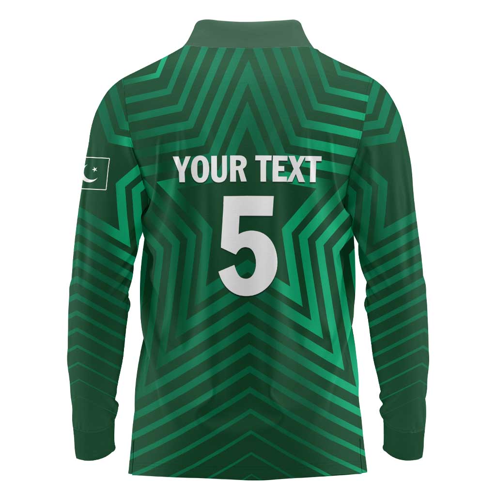 Custom Pakistan Cricket Long Sleeve Polo Shirt The Boys In Green
