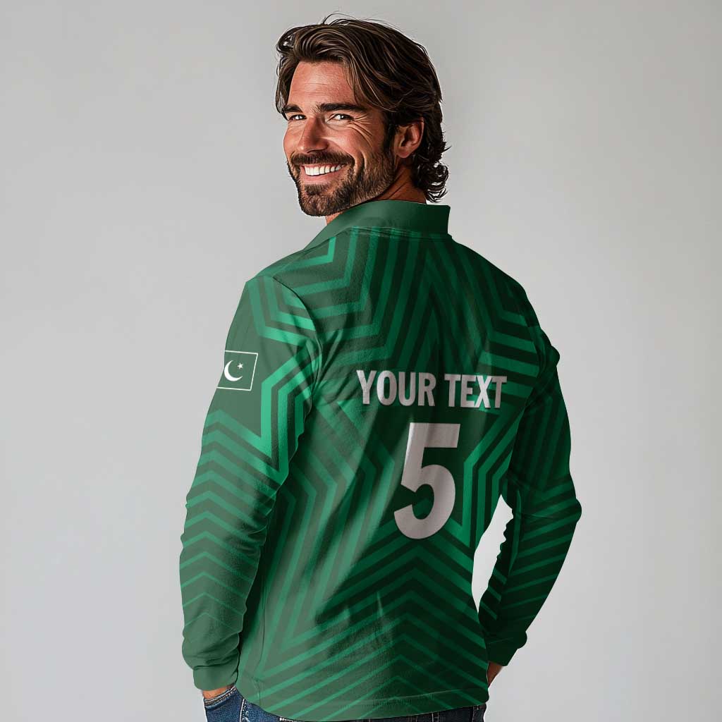 Custom Pakistan Cricket Long Sleeve Polo Shirt The Boys In Green