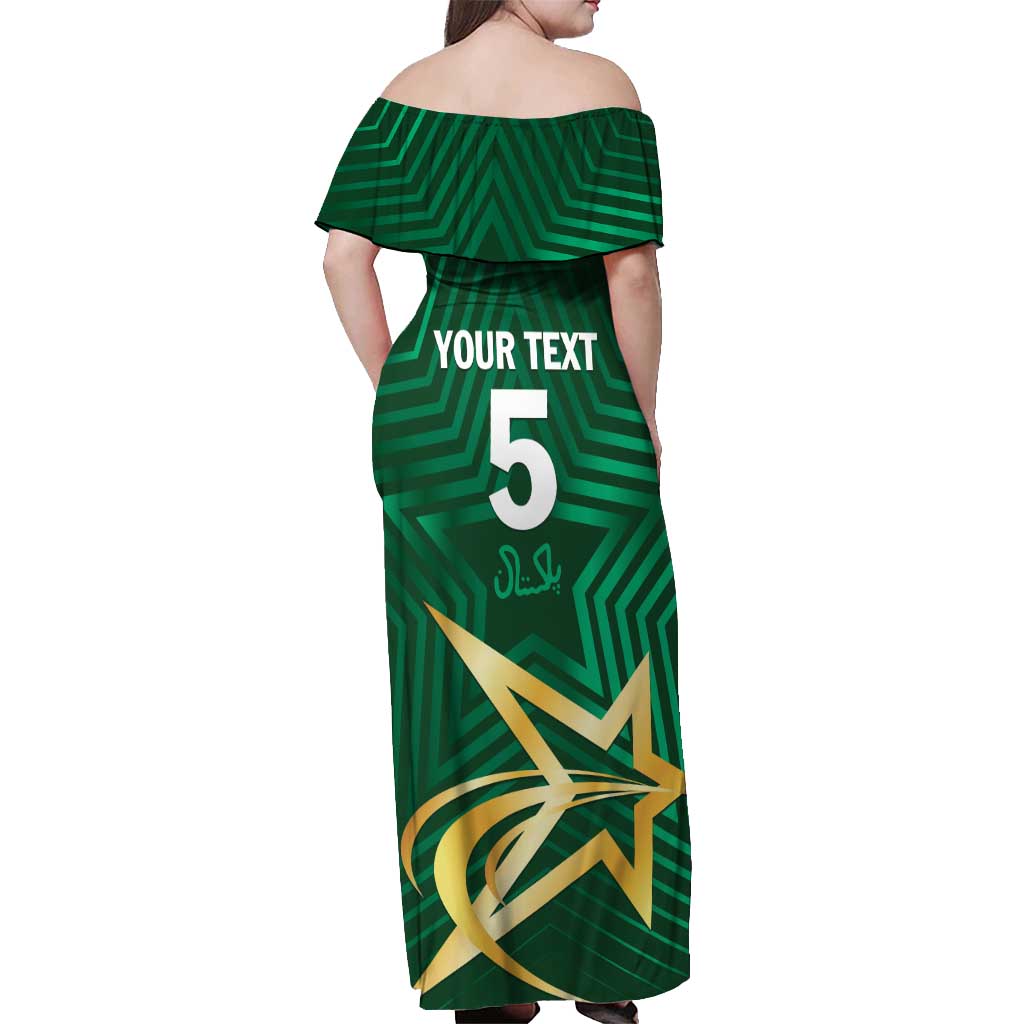 Custom Pakistan Cricket Off Shoulder Maxi Dress The Boys In Green