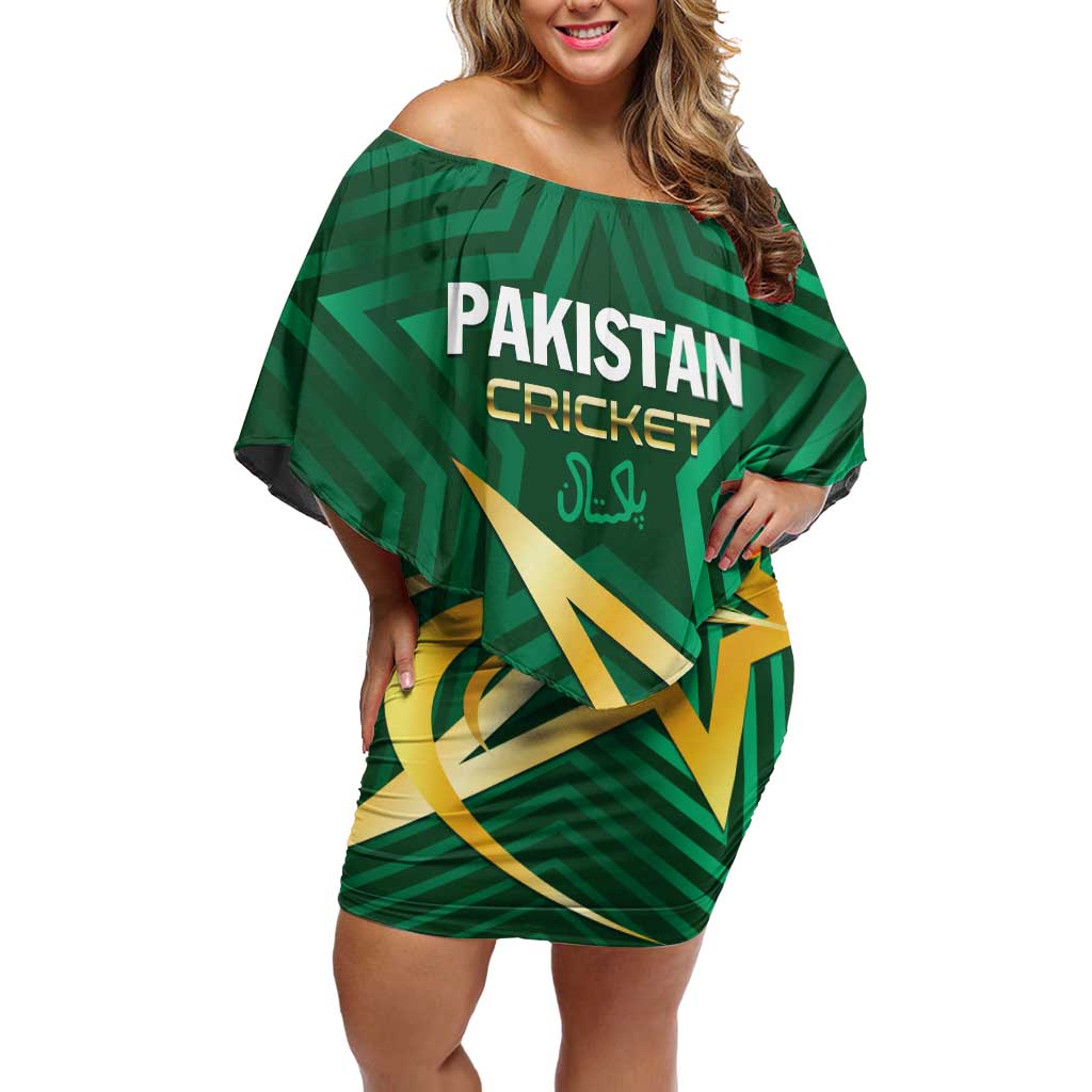 Custom Pakistan Cricket Off Shoulder Short Dress The Boys In Green