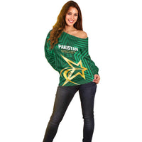 Custom Pakistan Cricket Off Shoulder Sweater The Boys In Green