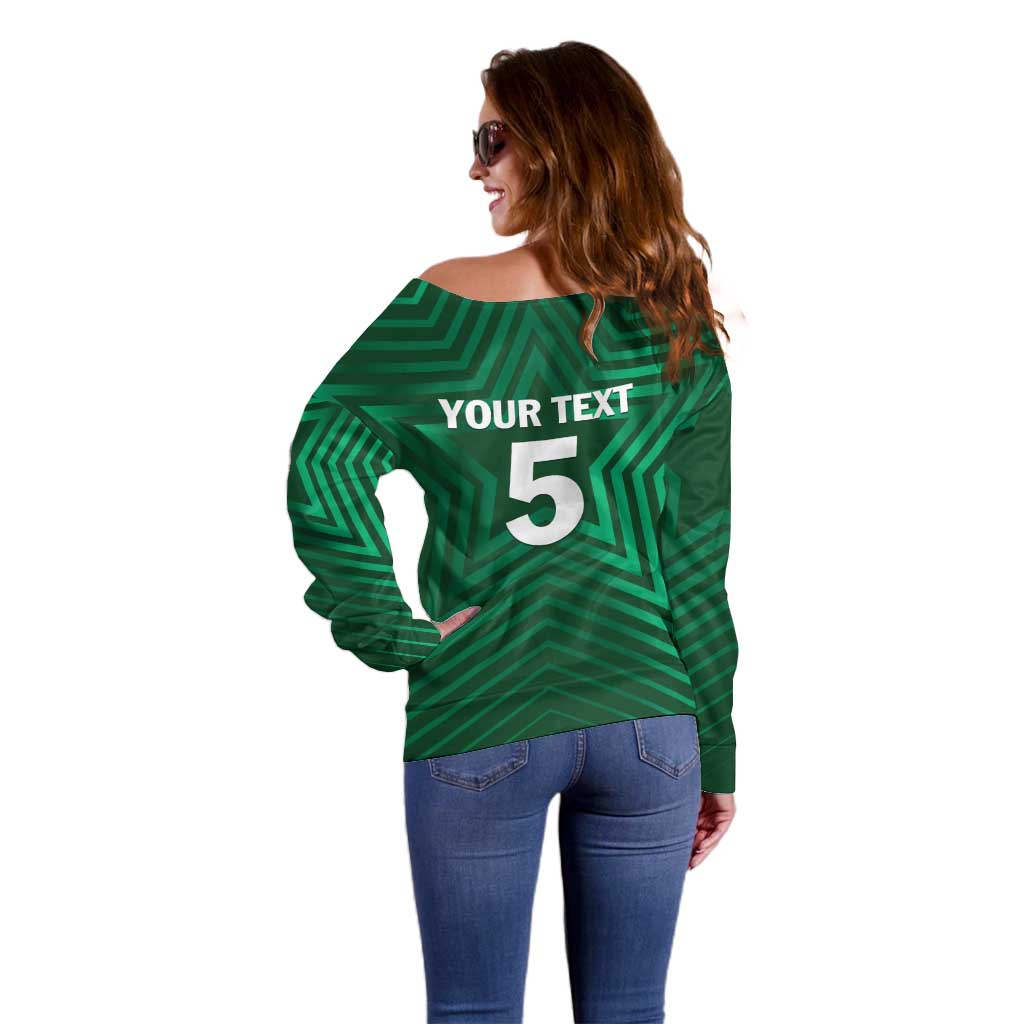 Custom Pakistan Cricket Off Shoulder Sweater The Boys In Green