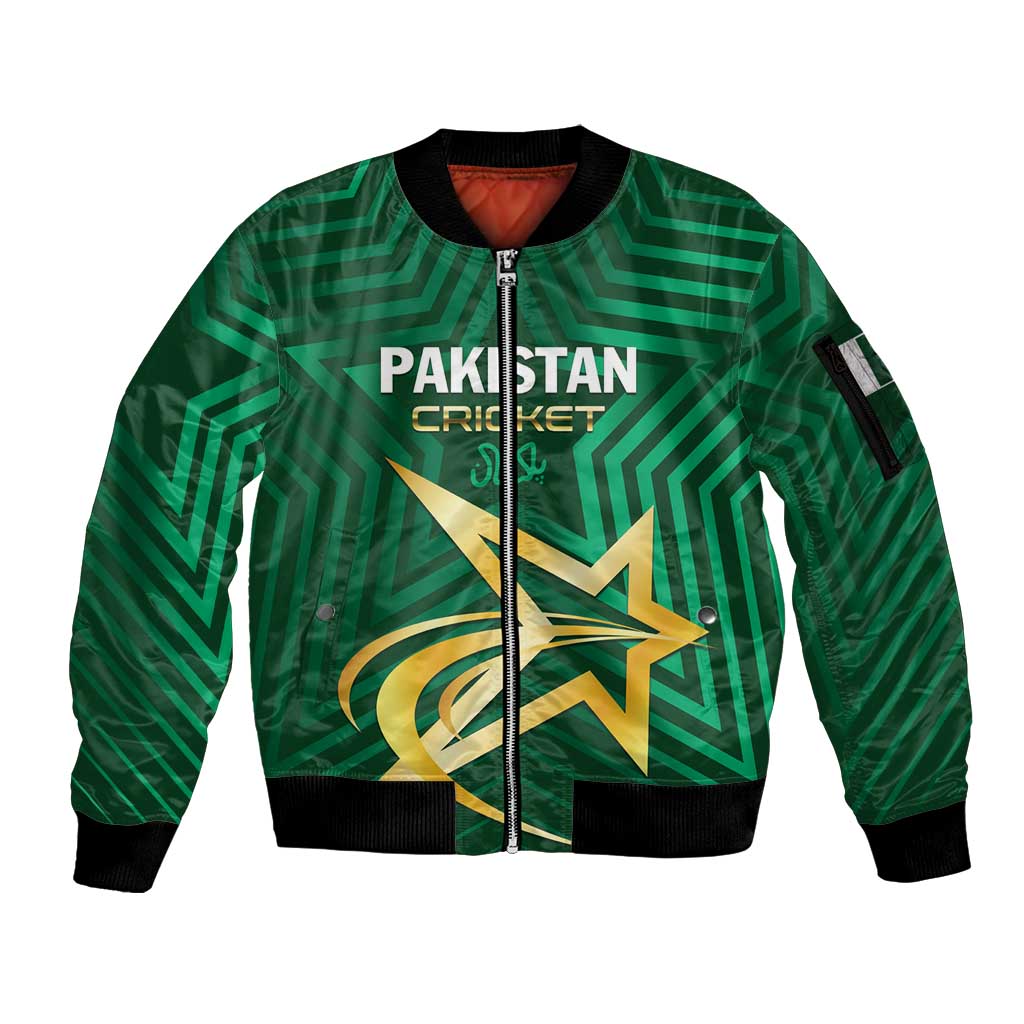 Custom Pakistan Cricket Sleeve Zip Bomber Jacket The Boys In Green