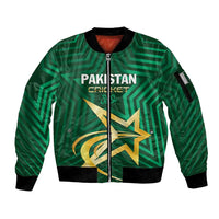 Custom Pakistan Cricket Sleeve Zip Bomber Jacket The Boys In Green