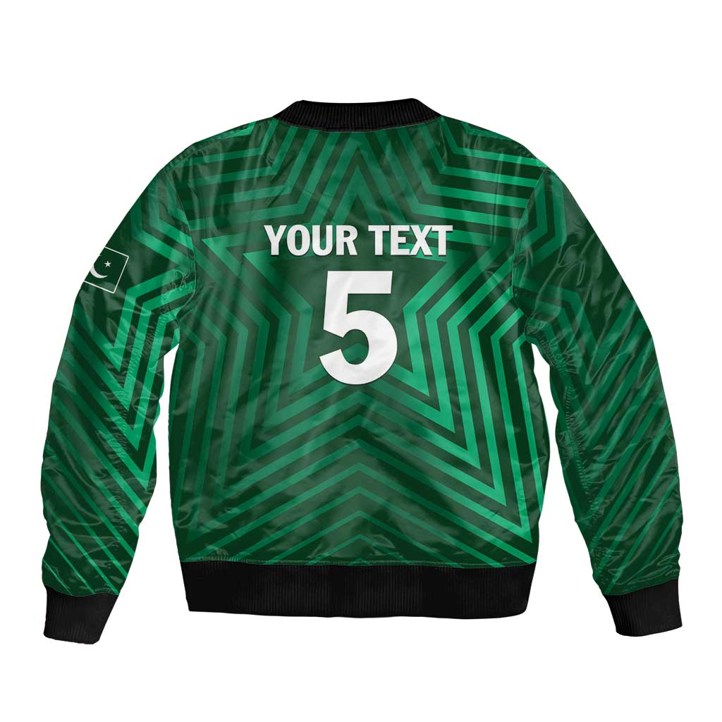 Custom Pakistan Cricket Sleeve Zip Bomber Jacket The Boys In Green