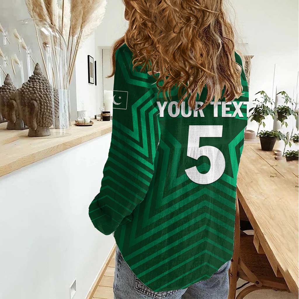 Custom Pakistan Cricket Women Casual Shirt The Boys In Green
