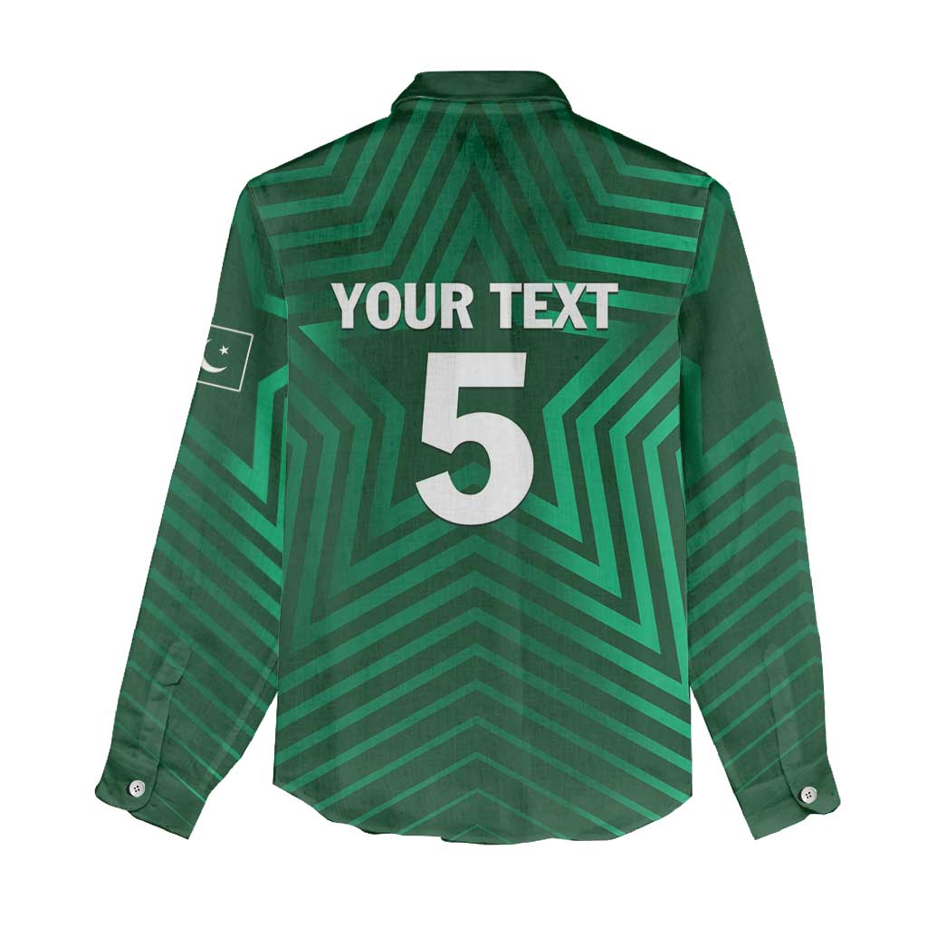 Custom Pakistan Cricket Women Casual Shirt The Boys In Green