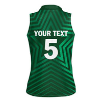 Custom Pakistan Cricket Women Sleeveless Polo Shirt The Boys In Green
