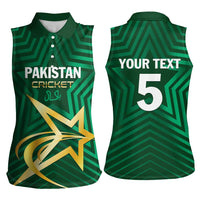 Custom Pakistan Cricket Women Sleeveless Polo Shirt The Boys In Green