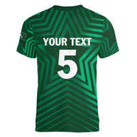 Custom Pakistan Cricket Women V-Neck T-Shirt The Boys In Green