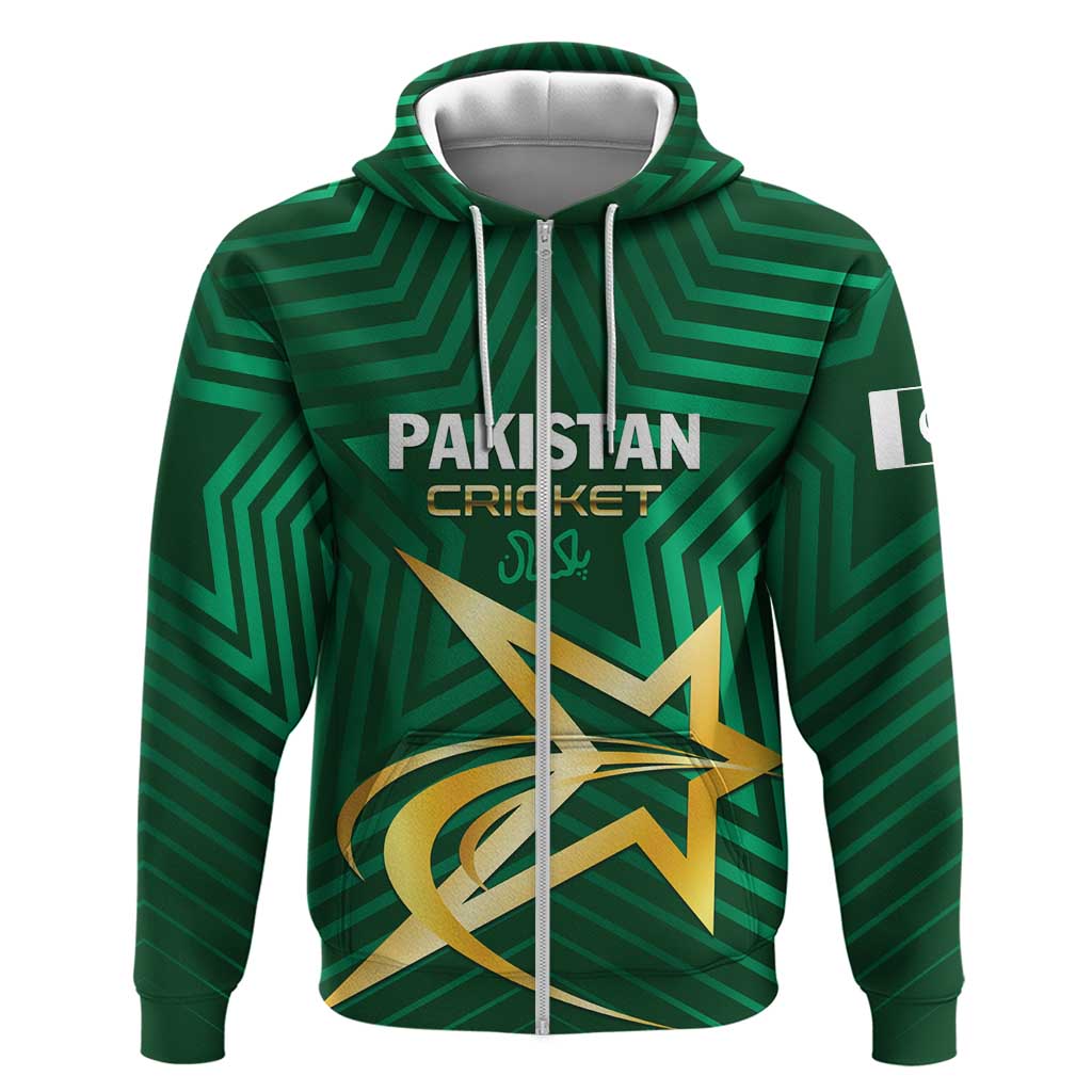 Custom Pakistan Cricket Zip Hoodie The Boys In Green