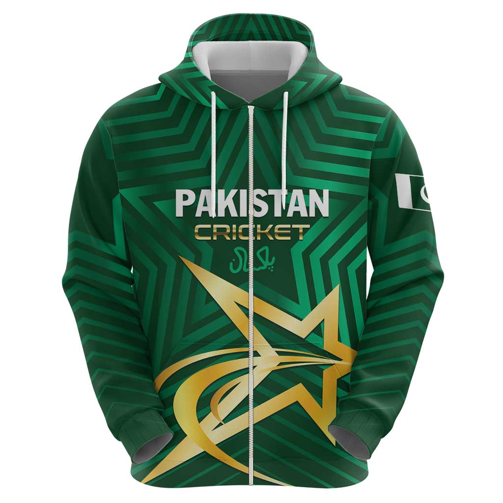 Custom Pakistan Cricket Zip Hoodie The Boys In Green