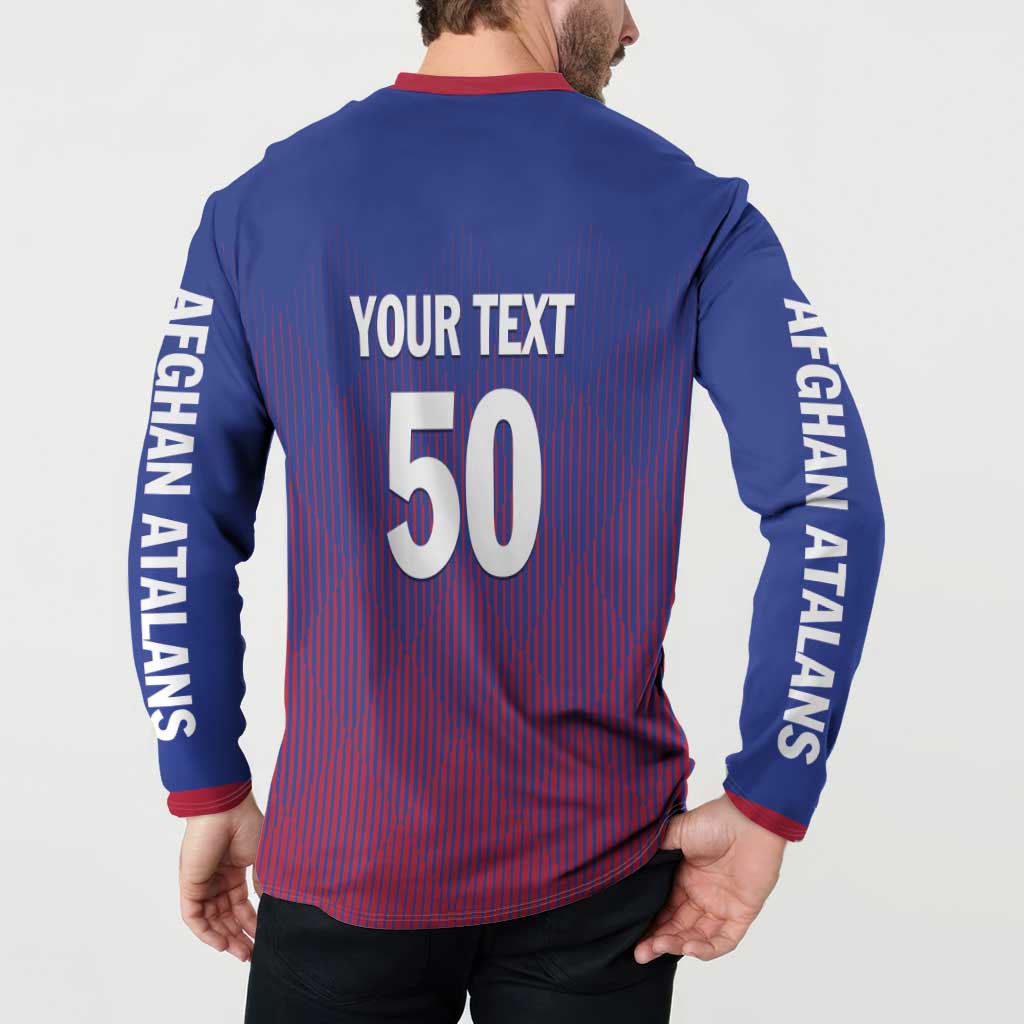 Custom Afghanistan Cricket Afghan Atalan Button Sweatshirt Glorious Nation Victorious Team