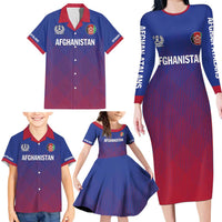Custom Afghanistan Cricket Afghan Atalan Family Matching Long Sleeve Bodycon Dress and Hawaiian Shirt Glorious Nation Victorious Team
