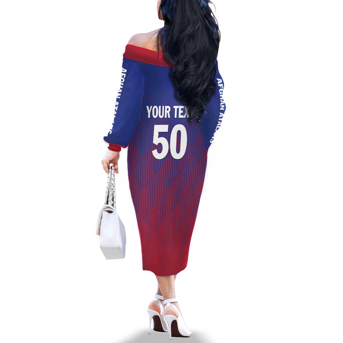 Custom Afghanistan Cricket Afghan Atalan Family Matching Off The Shoulder Long Sleeve Dress and Hawaiian Shirt Glorious Nation Victorious Team