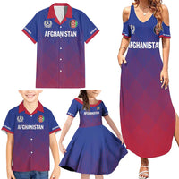 Custom Afghanistan Cricket Afghan Atalan Family Matching Summer Maxi Dress and Hawaiian Shirt Glorious Nation Victorious Team
