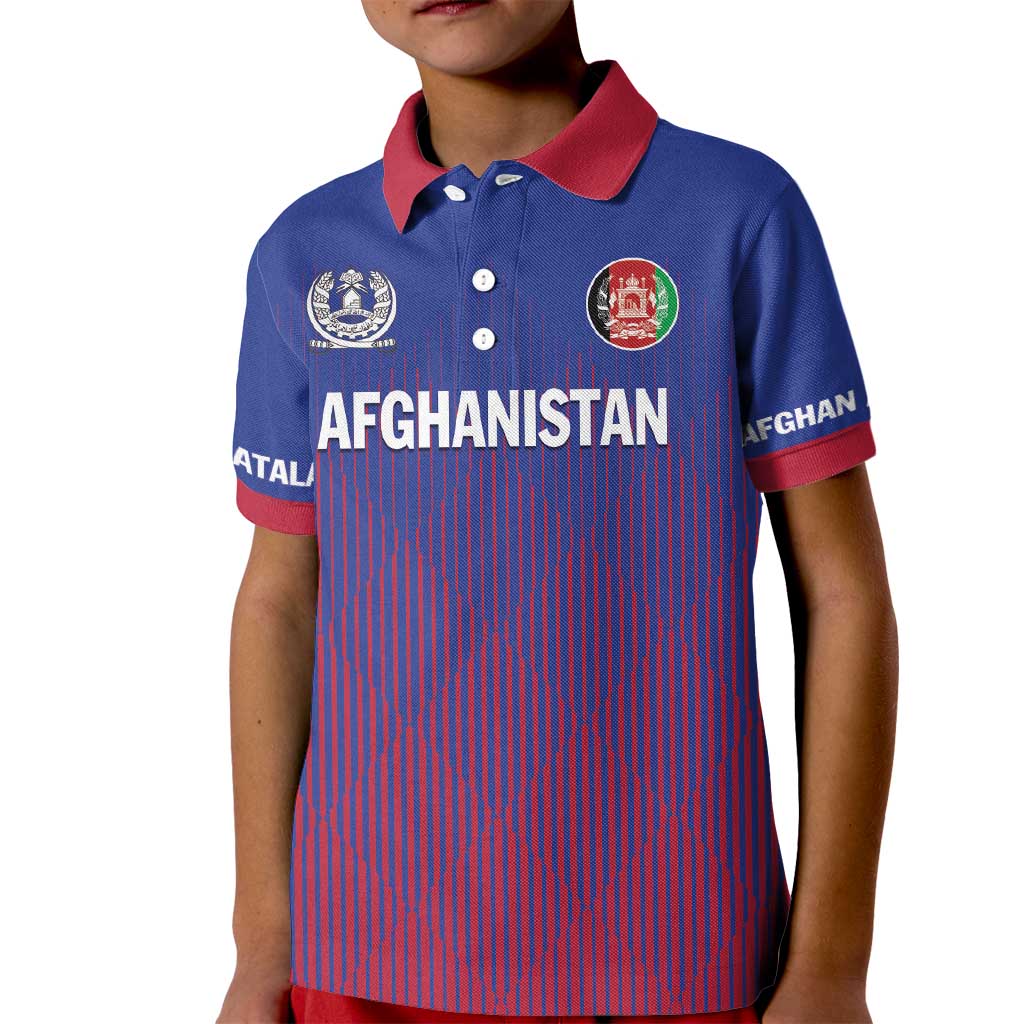 Custom Afghanistan Cricket Afghan Atalan Kid Polo Shirt Glorious Nation Victorious Team