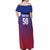 Custom Afghanistan Cricket Afghan Atalan Off Shoulder Maxi Dress Glorious Nation Victorious Team