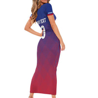 Custom Afghanistan Cricket Afghan Atalan Short Sleeve Bodycon Dress Glorious Nation Victorious Team