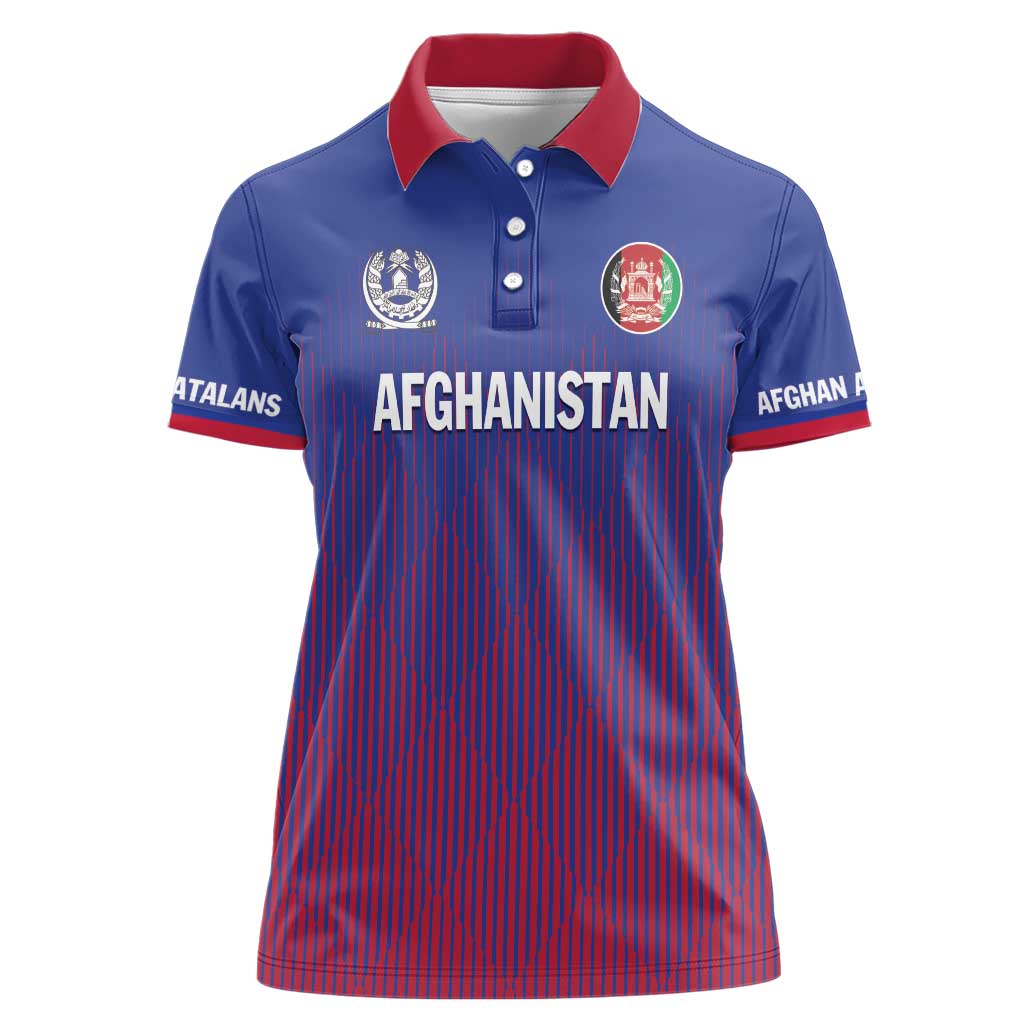 Custom Afghanistan Cricket Afghan Atalan Women Polo Shirt Glorious Nation Victorious Team