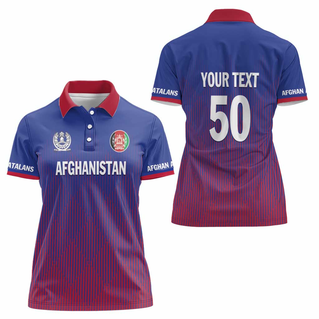 Custom Afghanistan Cricket Afghan Atalan Women Polo Shirt Glorious Nation Victorious Team