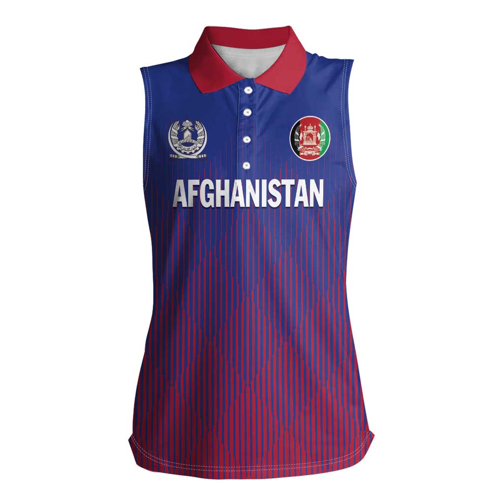 Custom Afghanistan Cricket Afghan Atalan Women Sleeveless Polo Shirt Glorious Nation Victorious Team