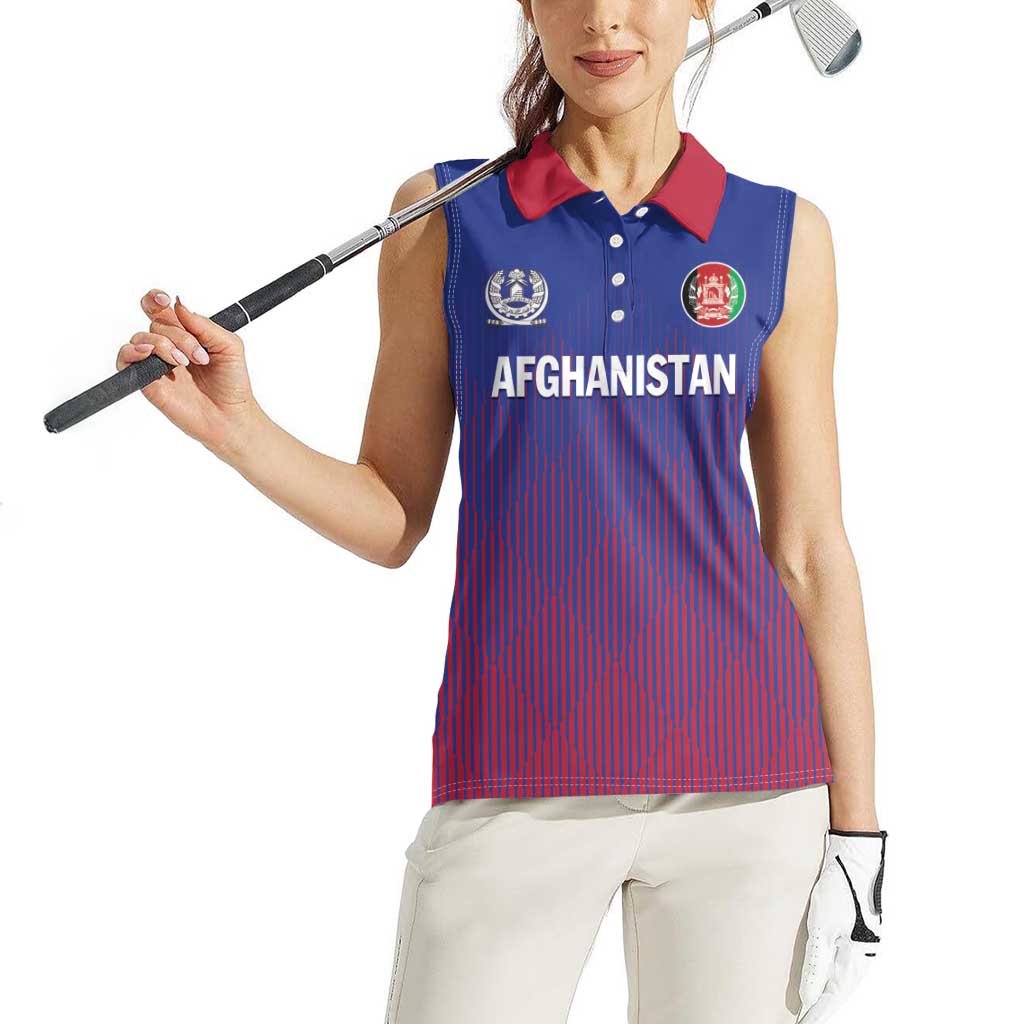 Custom Afghanistan Cricket Afghan Atalan Women Sleeveless Polo Shirt Glorious Nation Victorious Team