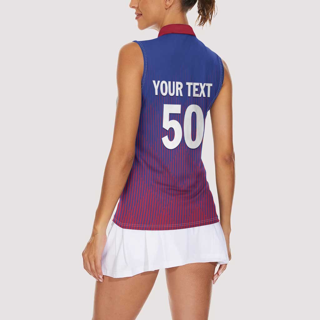 Custom Afghanistan Cricket Afghan Atalan Women Sleeveless Polo Shirt Glorious Nation Victorious Team