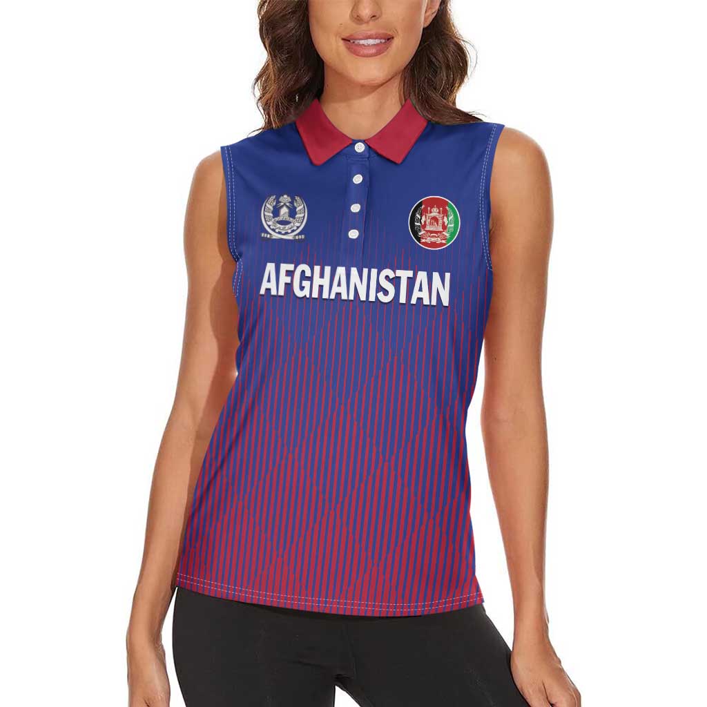 Custom Afghanistan Cricket Afghan Atalan Women Sleeveless Polo Shirt Glorious Nation Victorious Team