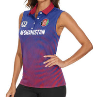 Custom Afghanistan Cricket Afghan Atalan Women Sleeveless Polo Shirt Glorious Nation Victorious Team