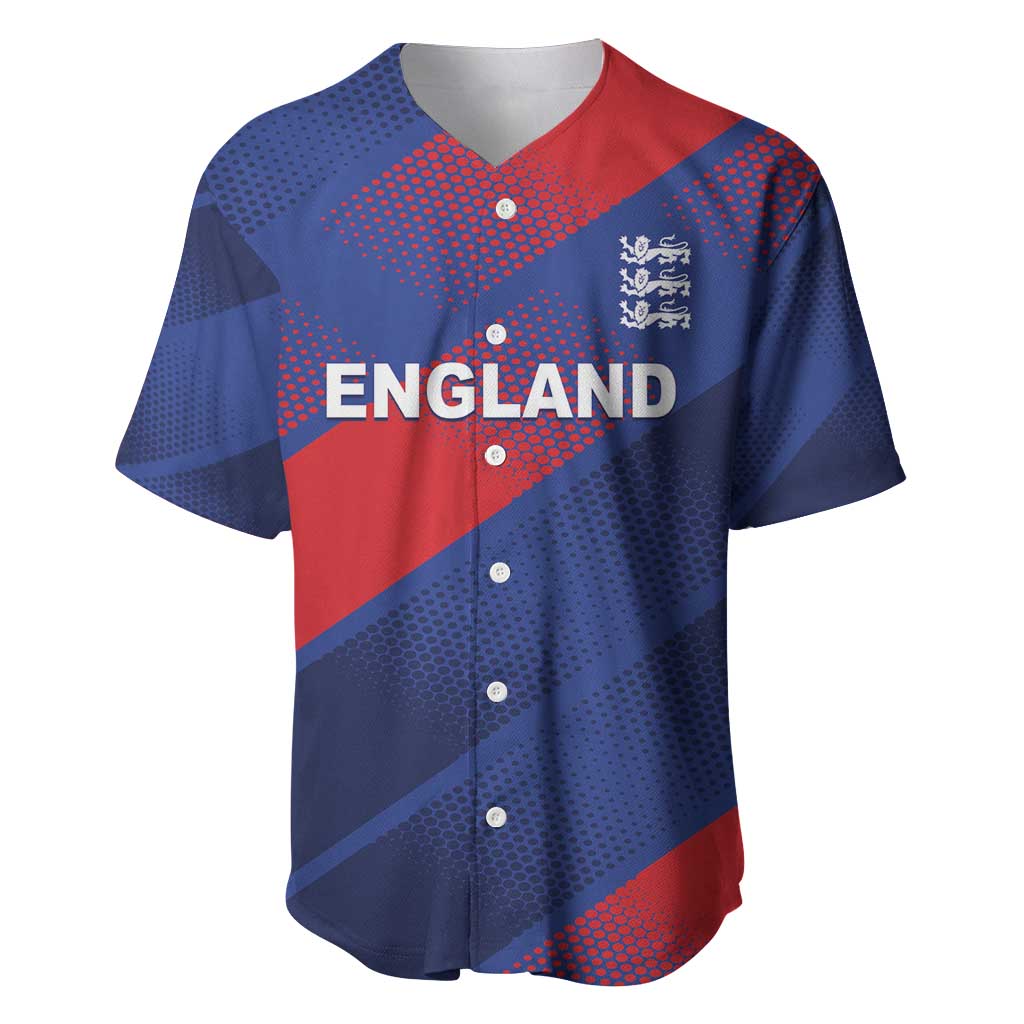 Custom England Cricket Baseball Jersey Come On Three Lions