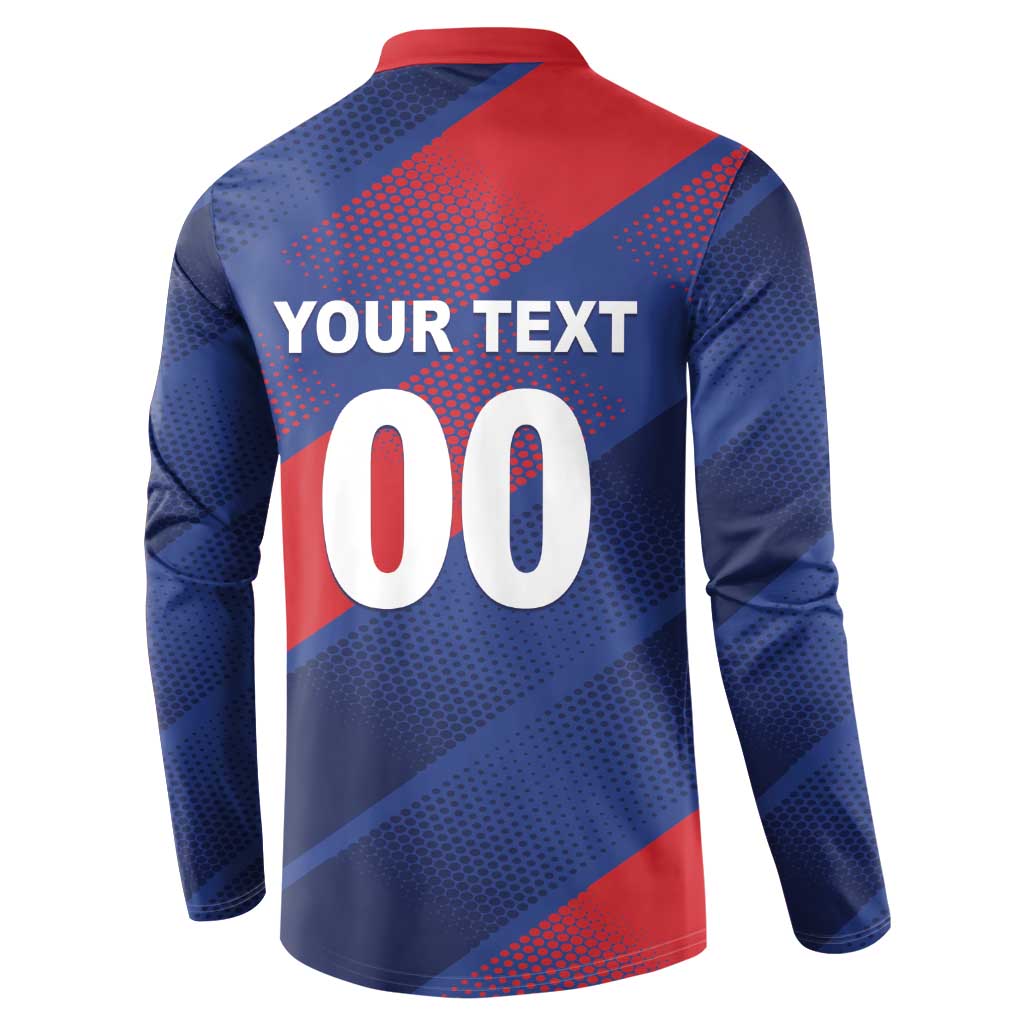 Custom England Cricket Button Sweatshirt Come On Three Lions