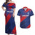 Custom England Cricket Couples Matching Off Shoulder Maxi Dress and Hawaiian Shirt Come On Three Lions