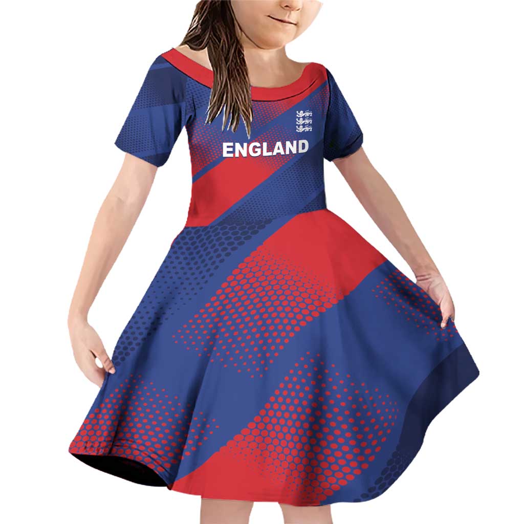 Custom England Cricket Family Matching Off Shoulder Short Dress and Hawaiian Shirt Come On Three Lions