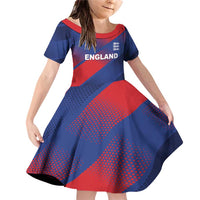 Custom England Cricket Family Matching Off Shoulder Short Dress and Hawaiian Shirt Come On Three Lions