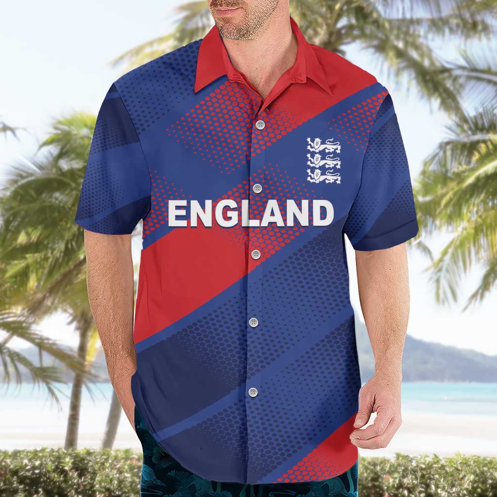Custom England Cricket Hawaiian Shirt Come On Three Lions