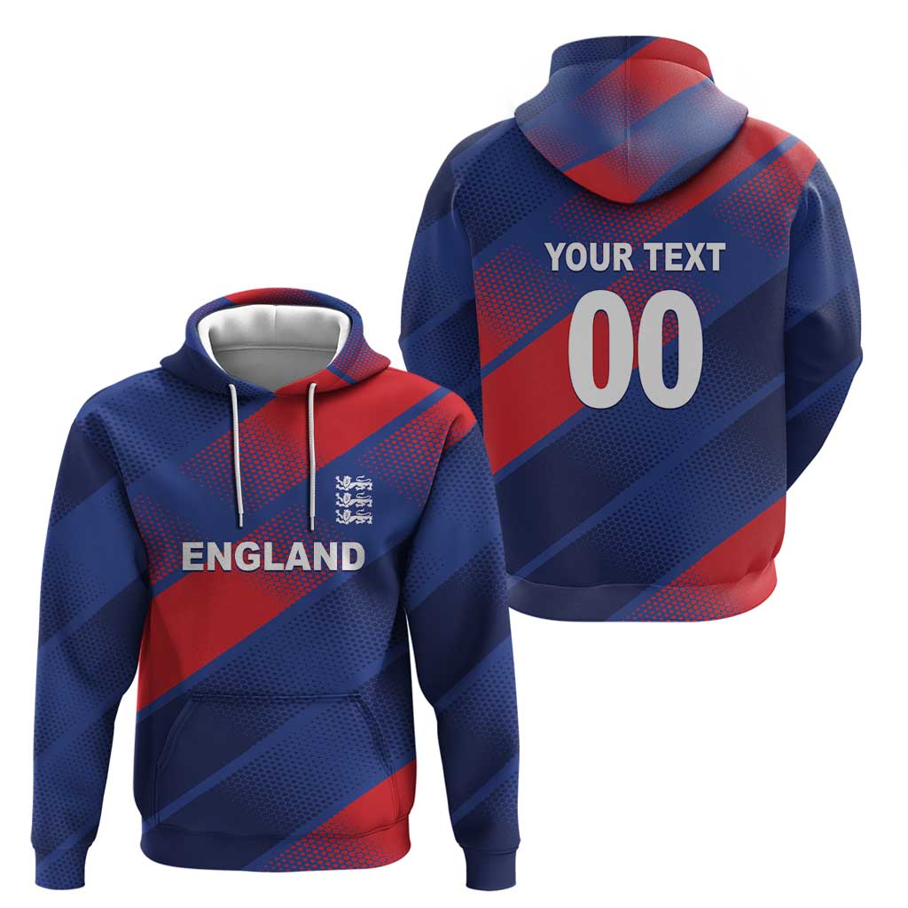 Custom England Cricket Hoodie Come On Three Lions