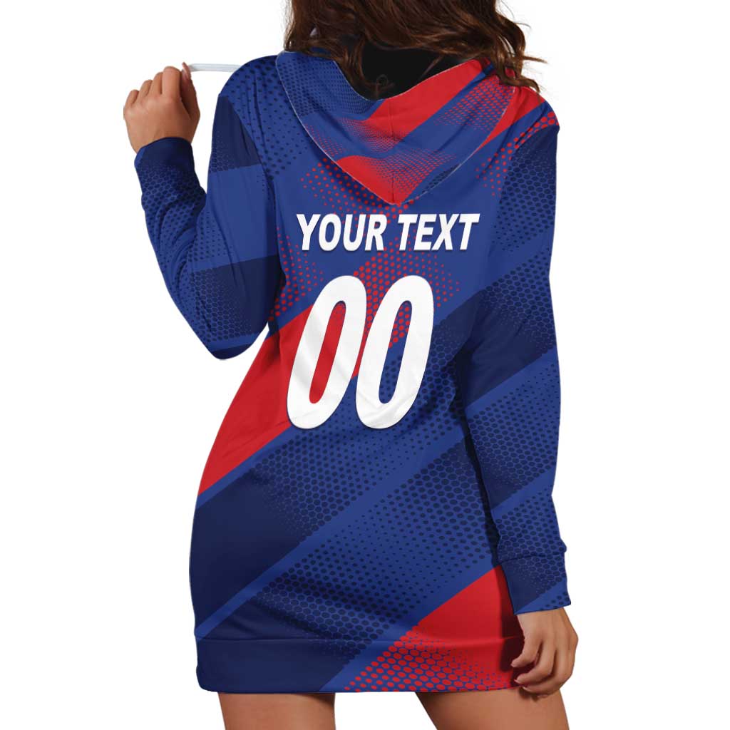 Custom England Cricket Hoodie Dress Come On Three Lions