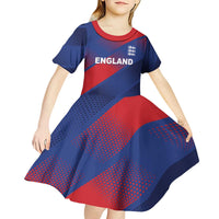 Custom England Cricket Kid Short Sleeve Dress Come On Three Lions