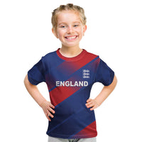 Custom England Cricket Kid T Shirt Come On Three Lions