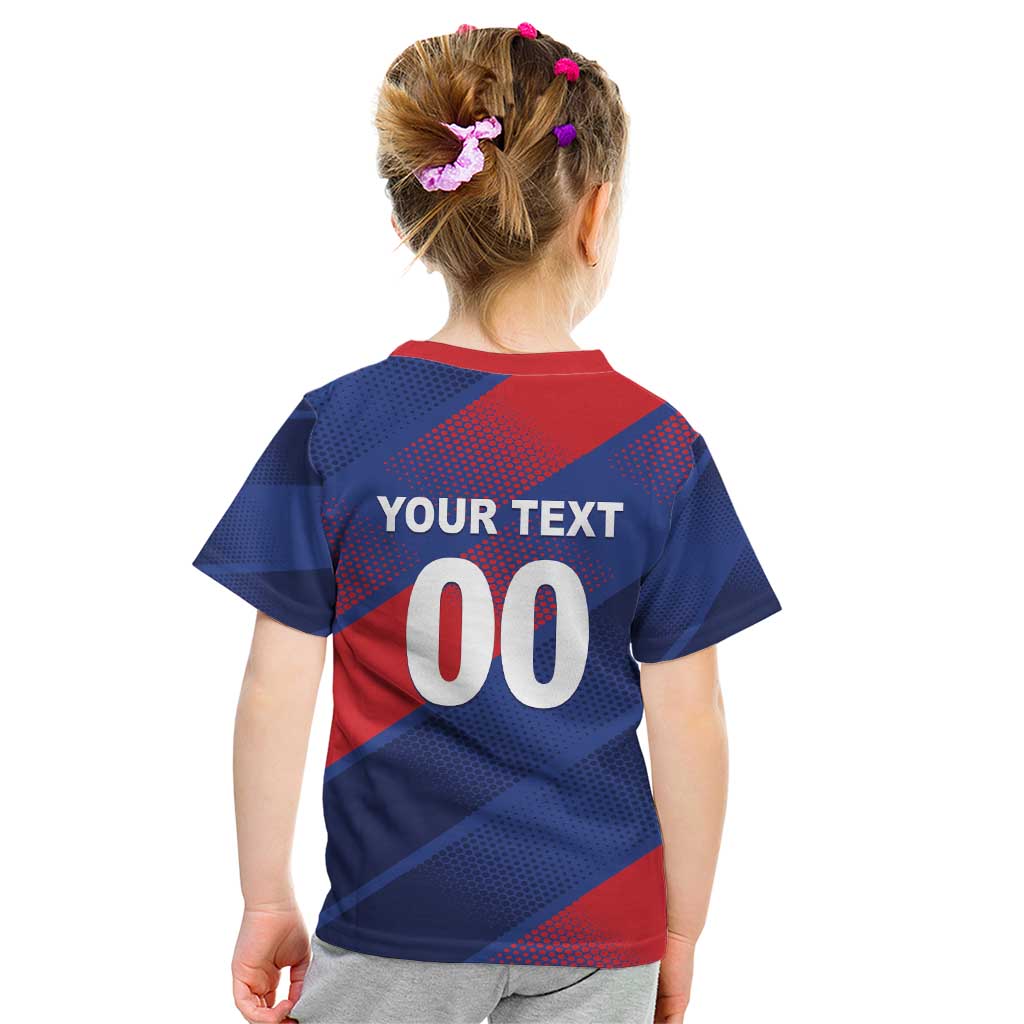 Custom England Cricket Kid T Shirt Come On Three Lions