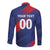 Custom England Cricket Long Sleeve Button Shirt Come On Three Lions