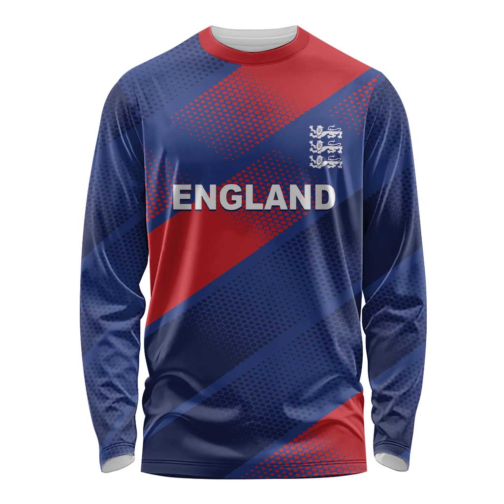 Custom England Cricket Long Sleeve Shirt Come On Three Lions
