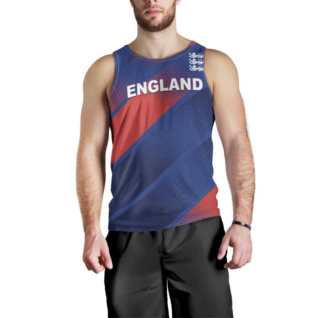 Custom England Cricket Men Tank Top Come On Three Lions
