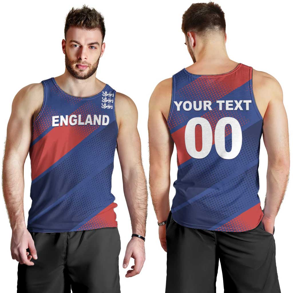 Custom England Cricket Men Tank Top Come On Three Lions