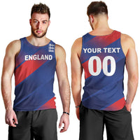 Custom England Cricket Men Tank Top Come On Three Lions