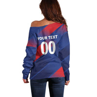 Custom England Cricket Off Shoulder Sweater Come On Three Lions