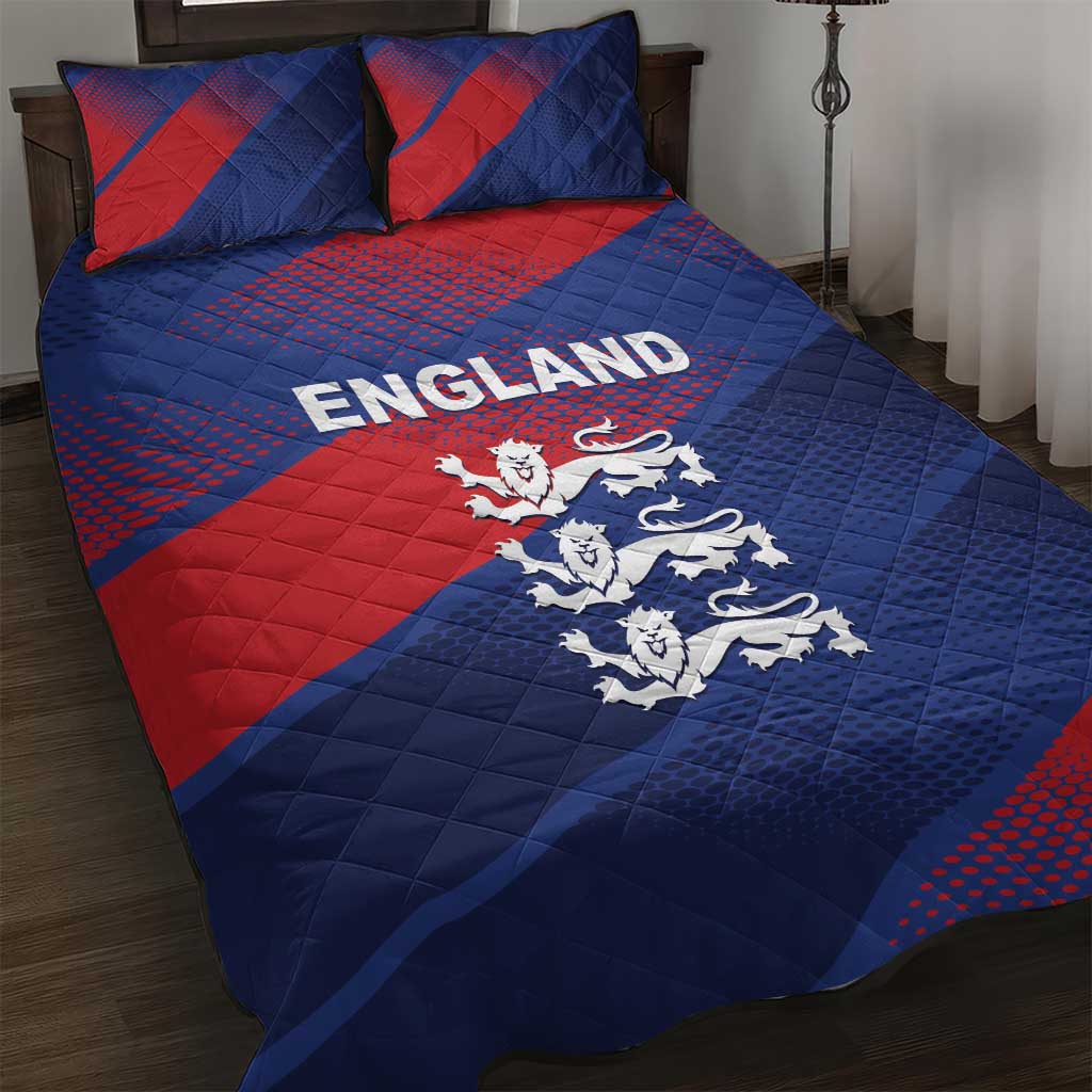 England Cricket Quilt Bed Set Come On Three Lions