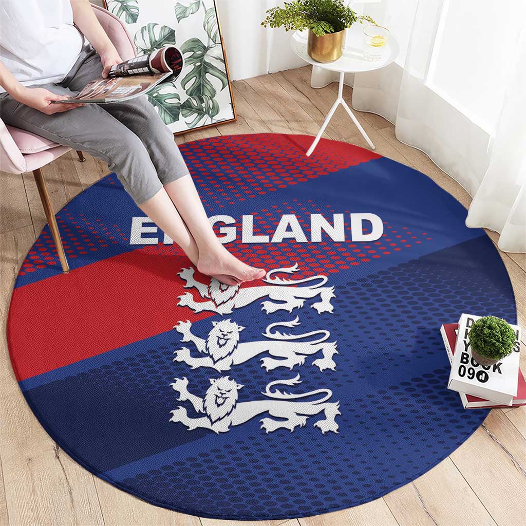 England Cricket Round Carpet Come On Three Lions